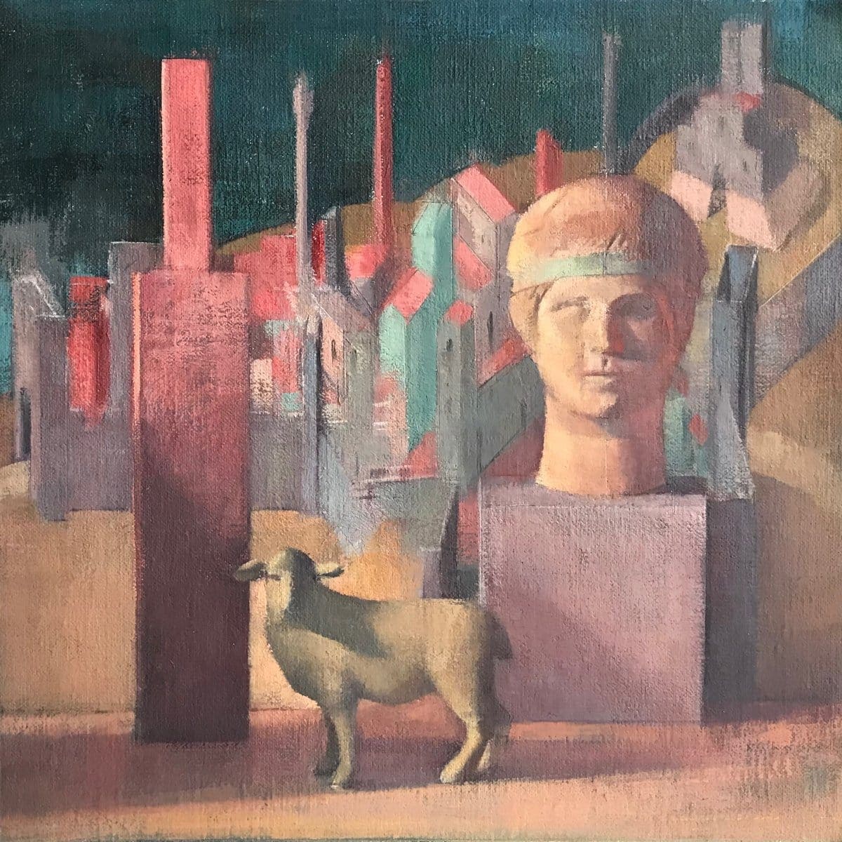 Roman Head with Sheep