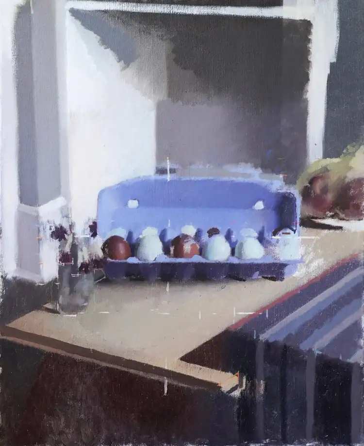 Still Life with Blue Eggs