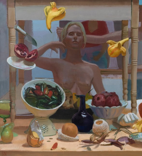 Still Life with Flying Squash