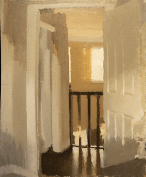 David Baird, Birmingham Interior, Oil on Linen, 24in x 20in