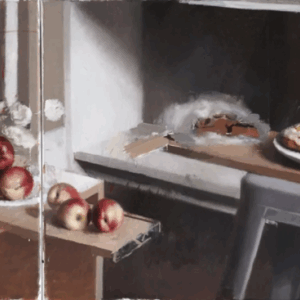 David Baird, Winter Still Life, Oil on Linen, 20in x 46in
