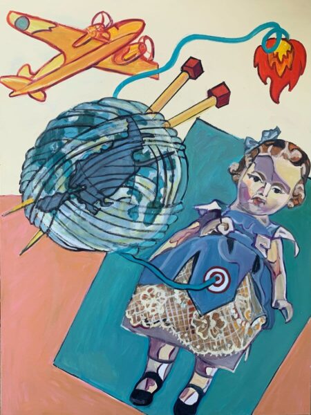 The Invasion of Prometheus' Bombshell Daughter's Psyche, Oil on Canvas, 48x36 (2)